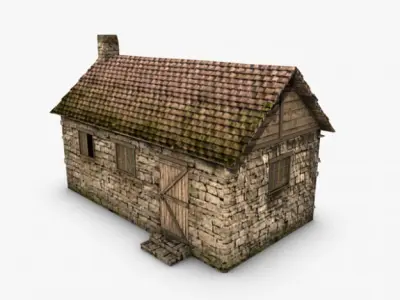 Old stone cottage 3D model purchase