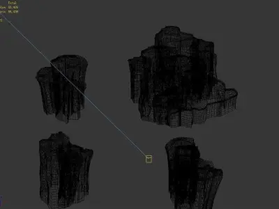 Brutal tribal - mountain 01 3D model