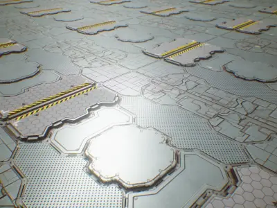 PBR Sci-Fi Spaceship Texture 11 Low-poly 3D model