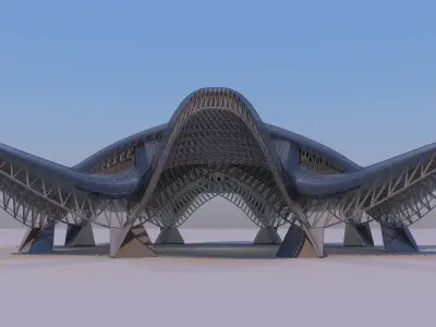 0163 - Parametric Shade Structure 3D model