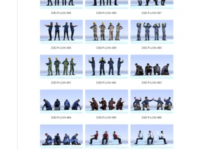 DOSCH 3D - LO-POLY PEOPLE VOL 5 3D model