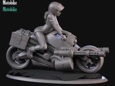 Sci fi moto 3D print model