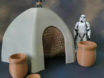 STAR WARS TUSKEN SAND PEOPLE HUT for 375 and 6in Diorama 3D model