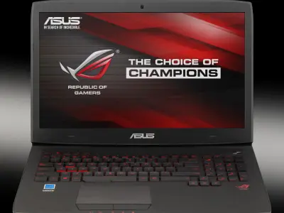 Asus ROG G751JY gaming laptop Low-poly 3D model