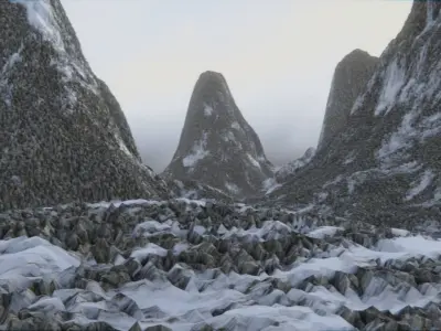 Landscapes 1 - Snowy Mountain 1d 3D model