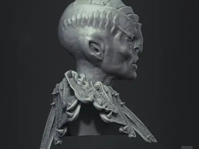 Klingon - Star Trek Bust Highpoly 3D model 3D model