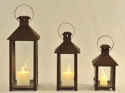 Lights metal lanterns - Free low-poly 3D model