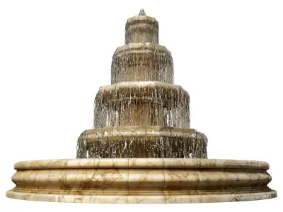 Classic Garden Fountain 01 3D model