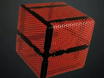 Dark Scratched Perforated Metal PBR SEAMLESS Texture