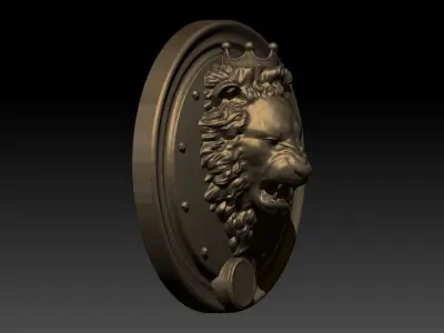 Lion Head Door Knocker  3D print model