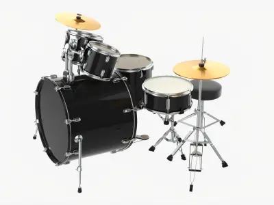 Acoustic drum set 3D model