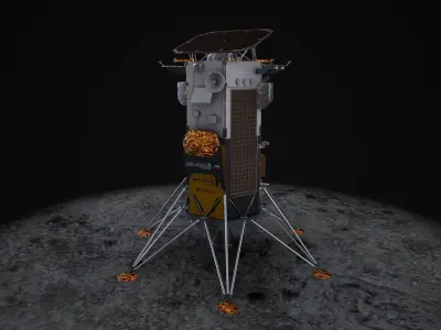 Nova-C Lunar IM-1 MISSION Low-poly 3D model