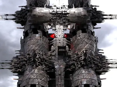 Thors Hammer Sci-Fi Cityscape 2 Kit bash  3D model