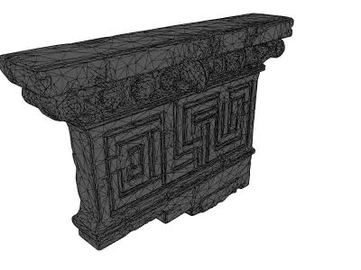 Greek Frieze Architectural Element Low-poly 3D model