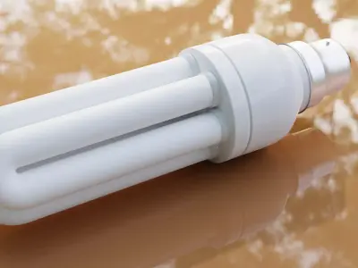 CFL bulb with 3 tubes 3D model