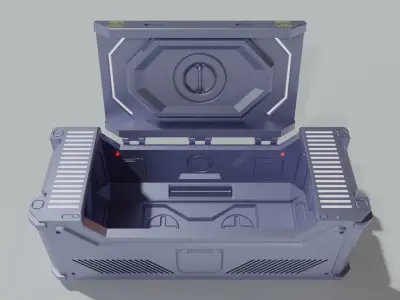 Sci-Fi Container Vol1 Low-poly 3D model