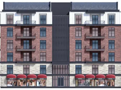 Modern Residential Building 18 3D model