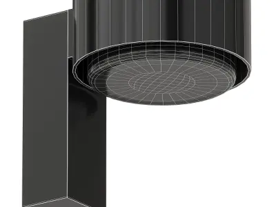 LED aluminium outdoor wall lamp 3D model