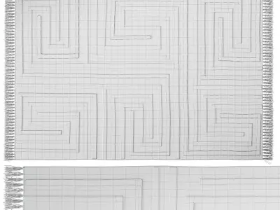 Labyrinth Hilo Tufted Rug 3D model