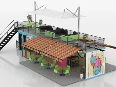 Container Ice Cream 3D model