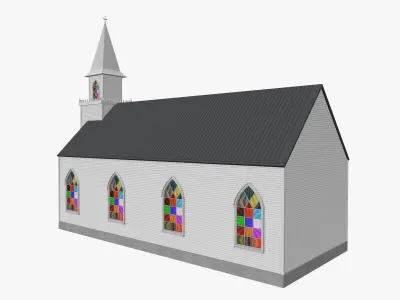 Church Low-poly 3D model
