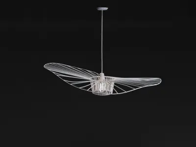 Straw Hat Lamp 3D model