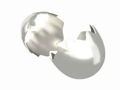Egg Shell v1 006 Low-poly 3D model