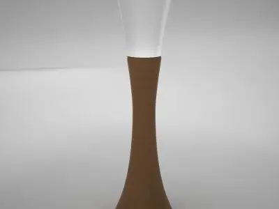 lamp027 wooden floor lamp Low-poly 3D model