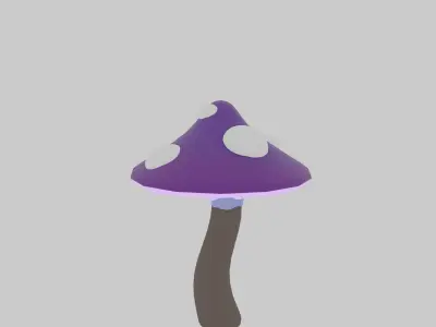 magical glowing mushroom Free 3D model