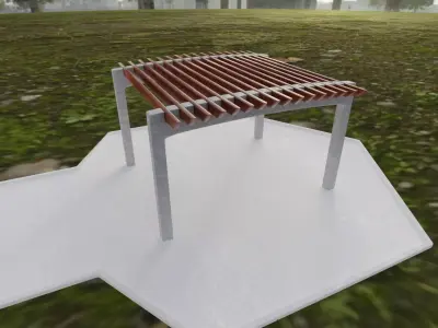 Street Furniture - Pergola 3D model