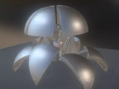 Sphere-Bot High Poly Rigged and Animated 3D model