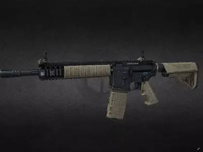 M4 Cod Warzone Style And Rigged Texture