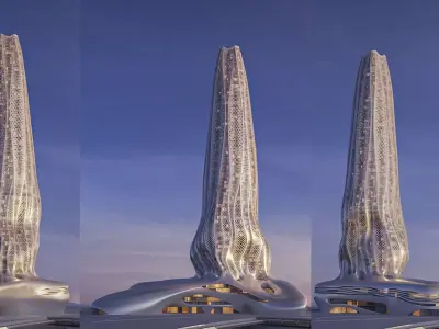 Futuristic building 43 3D model