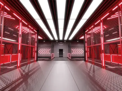 Neon Urban Room 3 3D model