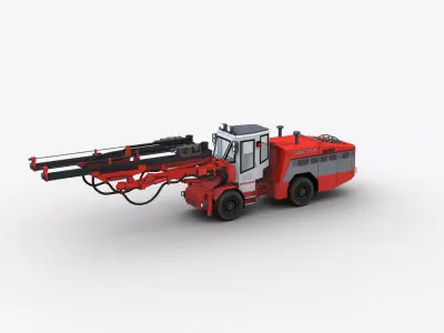 Sandvik Drill Rig Underground Low-poly 3D model