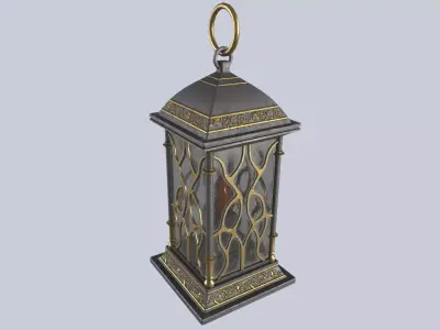 Fantasy lamp Low-poly 3D model
