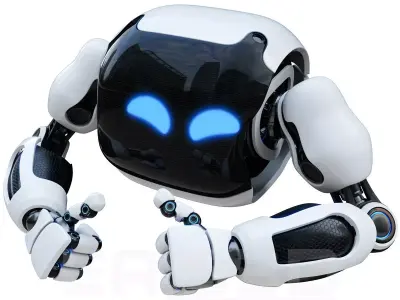 Cute Space Robot Rigged H-72 Solid Armor 3D model