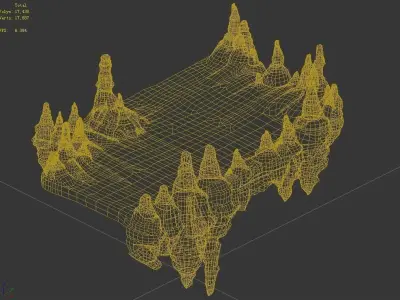 Magic Palace - Stone Road 001 3D model