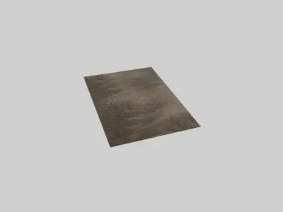 Realistic carpet placemat Low-poly 3D model