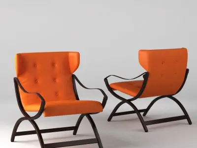 Loda Shelford Berjer Armchair 3D model