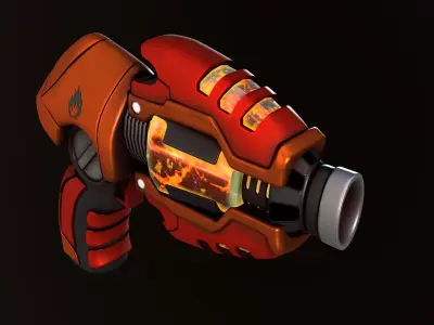 Sci-Fi Gun - Fire 3D model