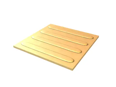 Blind Indicator Tactile Paving Tiles v2 006 Low-poly 3D model