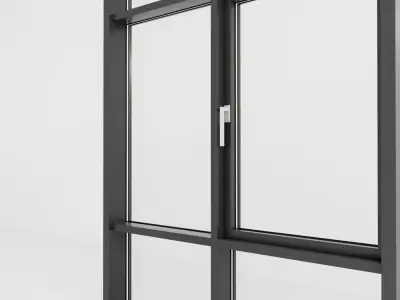 Panoramic glazing Stained glass 72 Low-poly 3D model