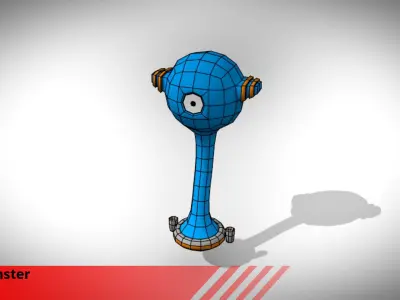 Low poly alien monster Low-poly 3D model