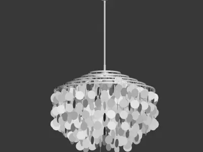 Capiz Chandelier and Luxxu Waterfall Chandelier 3D model