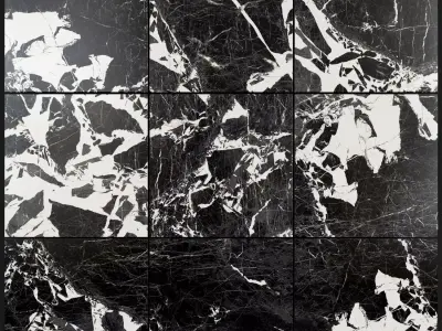 Yurtbay Seramik Moonlight Black 600x600 Set 1 3D model