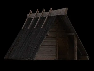 Viking hut Free 3D model