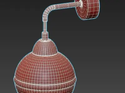 freya wall light with ball 3D model