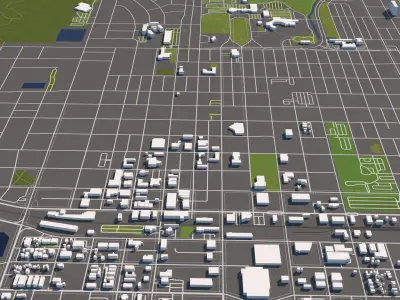 Bismarck North Dakota USA 50x50km 3D model