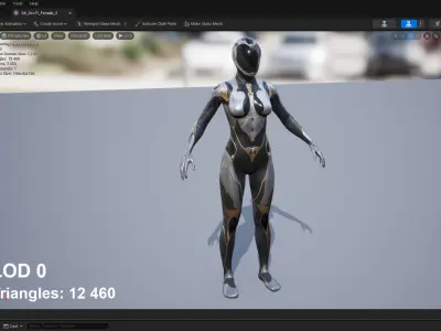 Sci-Fi Female 2 Low-poly 3D model